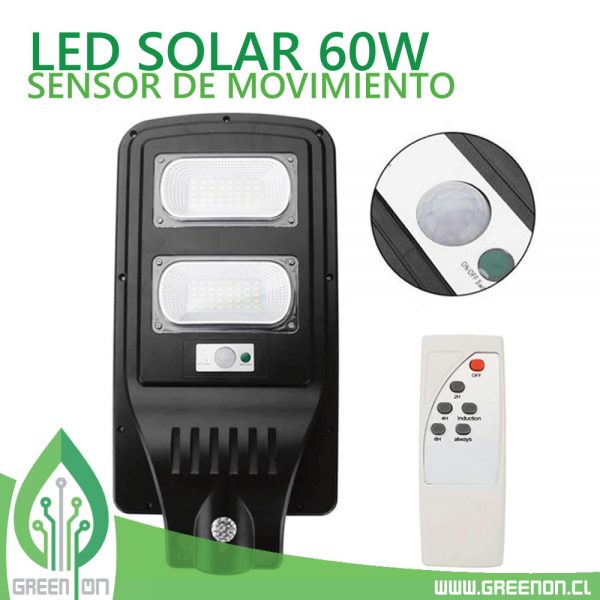 FOCO SOLAR EXTERIOR 60W + COLUMNA VERTICAL - Image 2